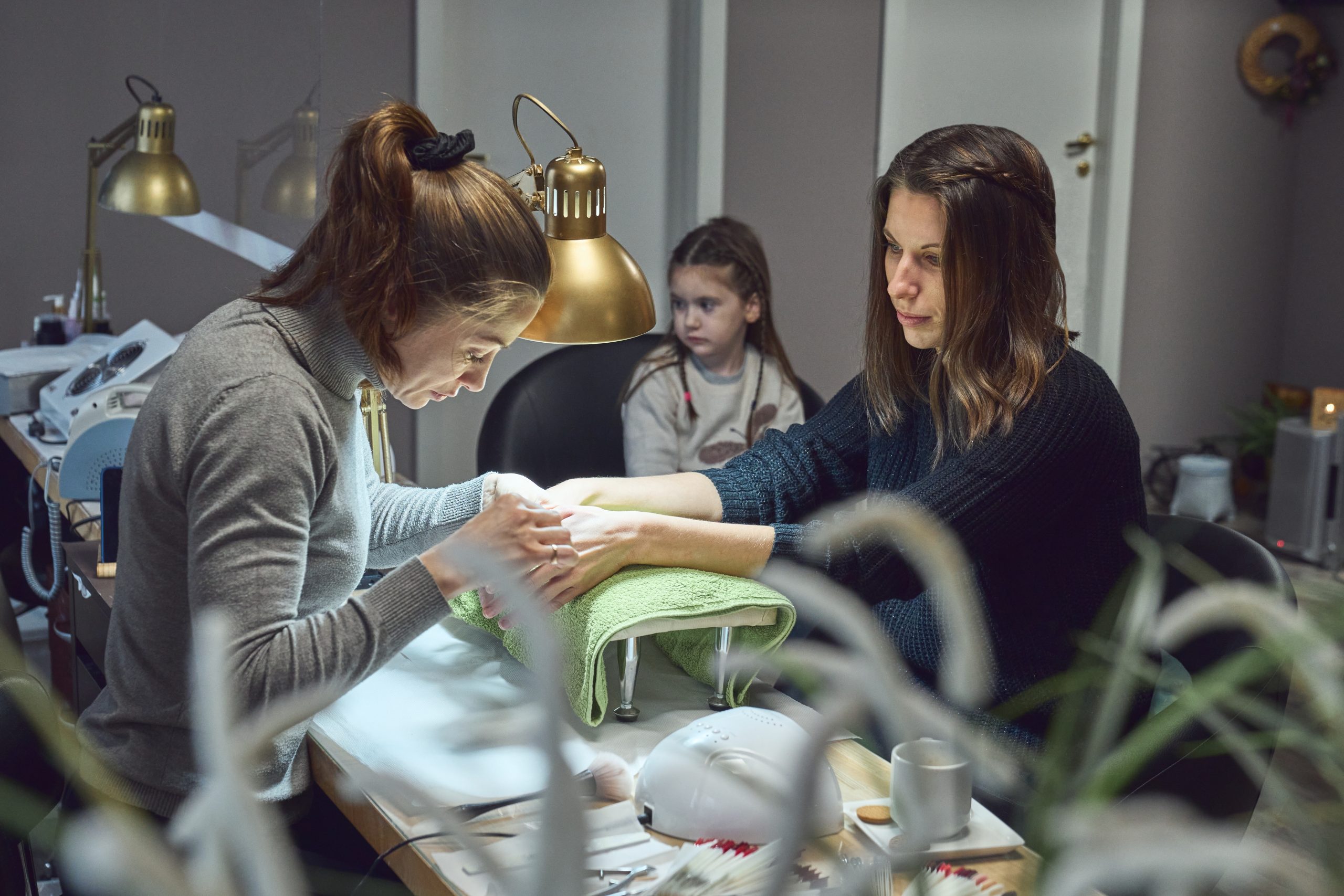 Relaxing spa session with massage and nail treatment
