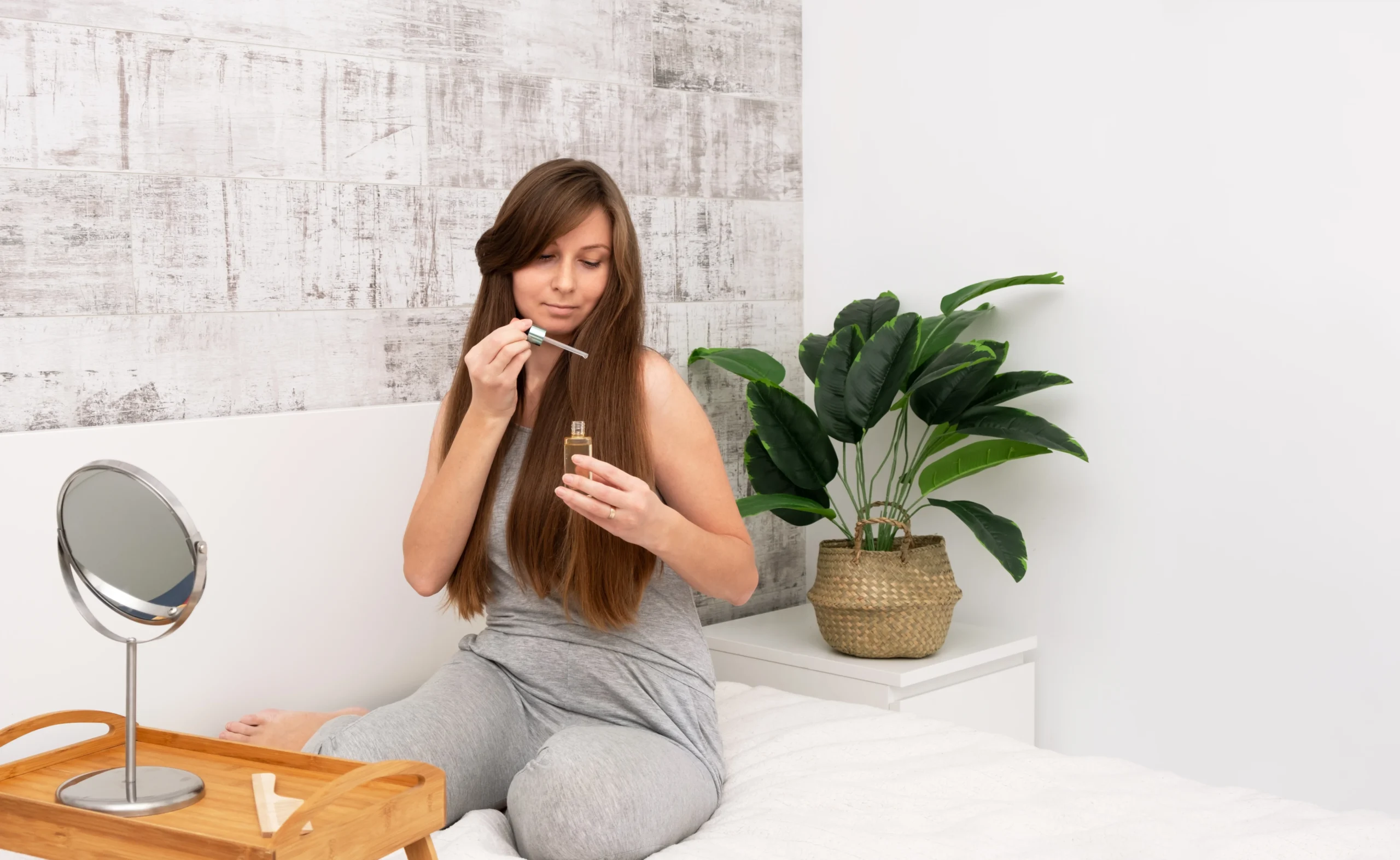 Smooth, shiny hair after treatment