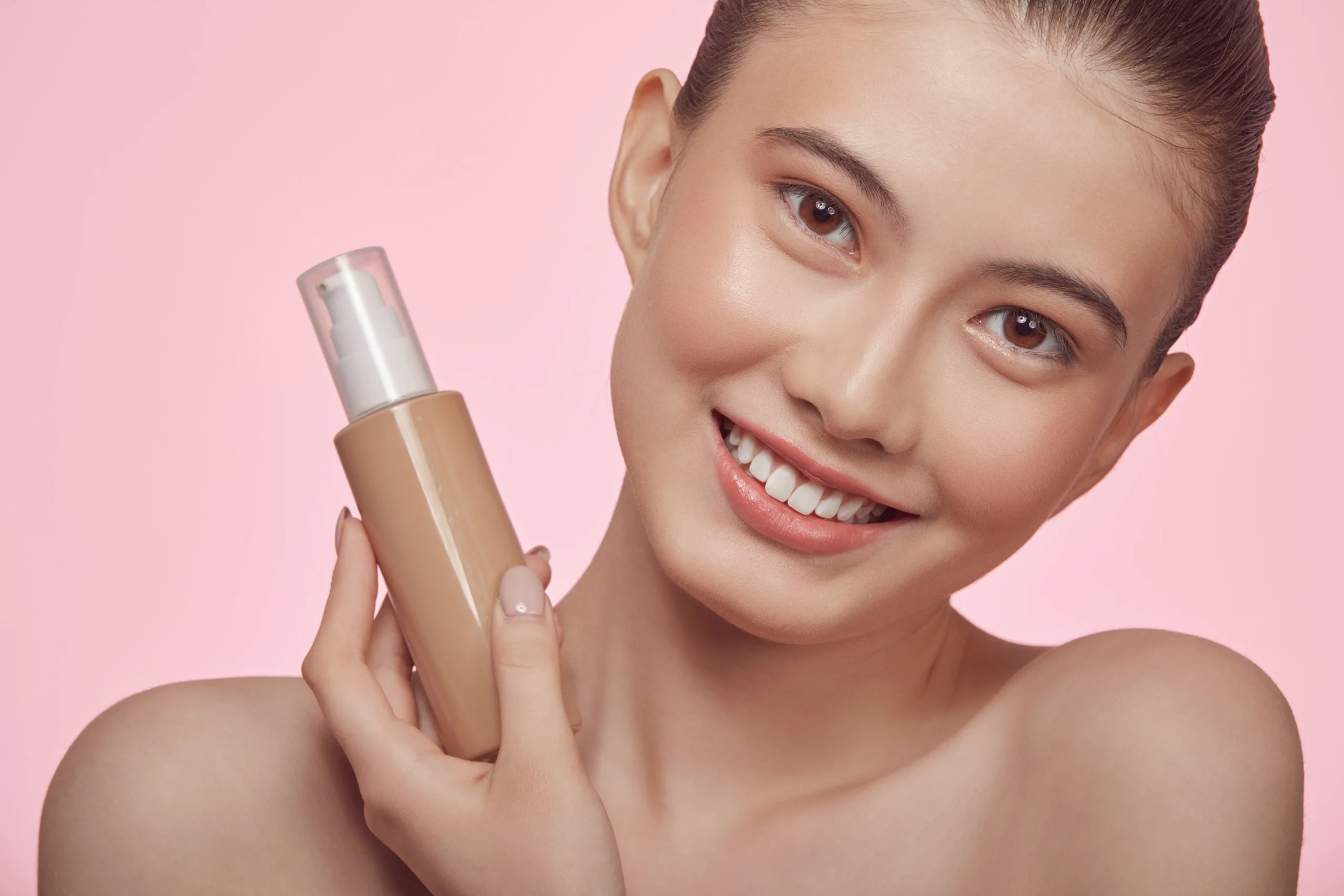 Foundation blending smoothly over best makeup face primer.