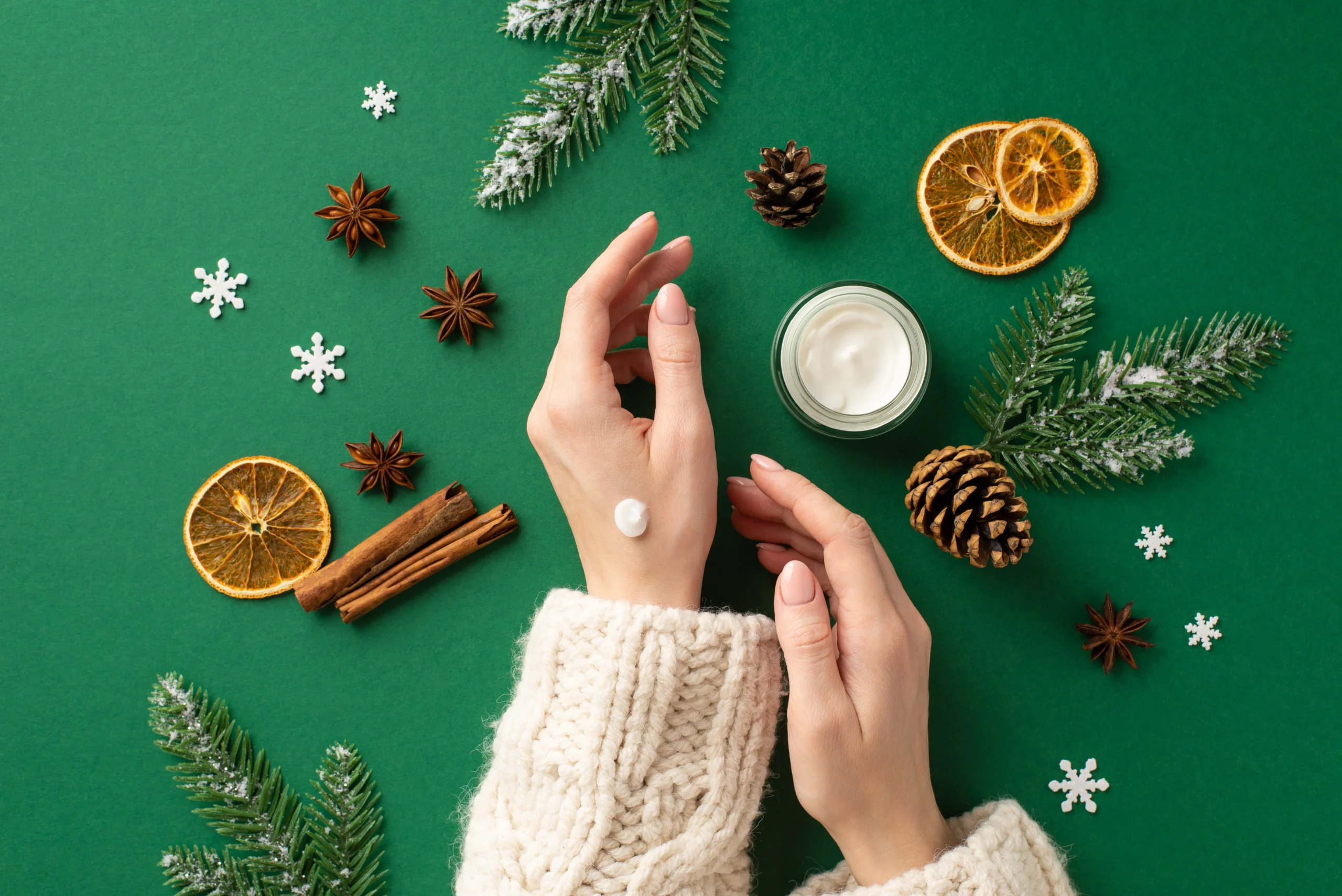 Moisturizing hands during cold winter months