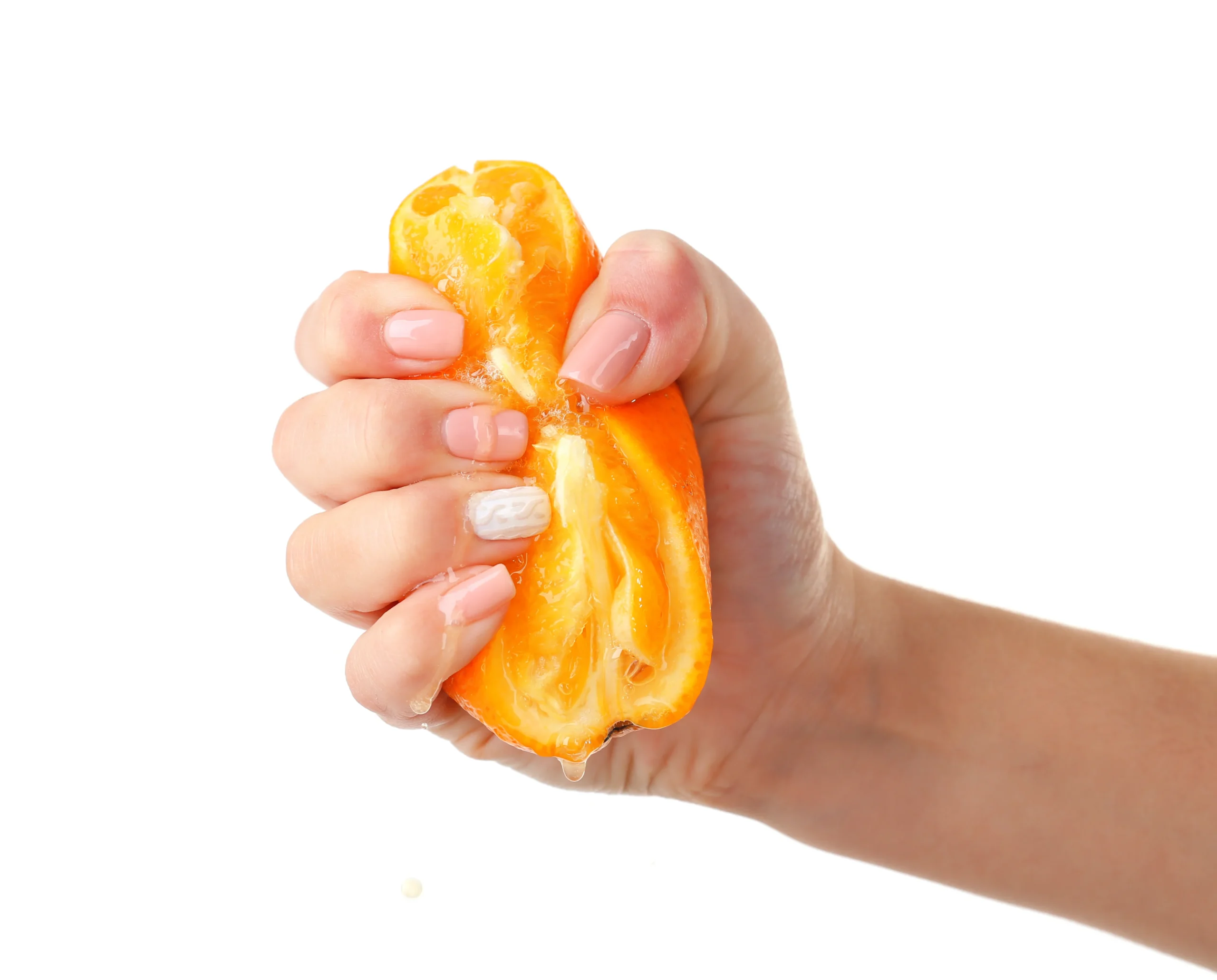Hand with smooth, shiny, and healthy nails after polish removal.