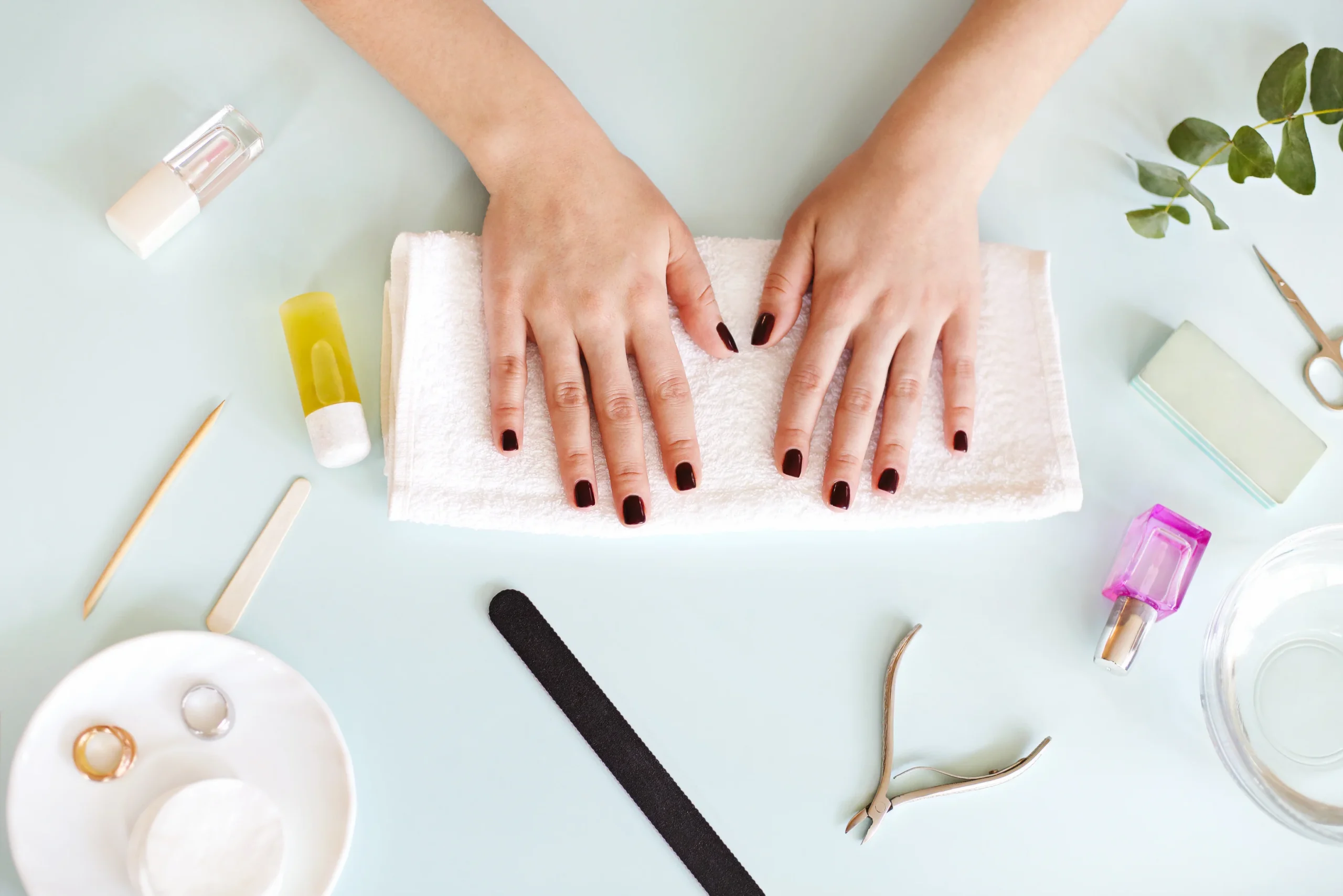 Organic nail products with natural oils and vitamins