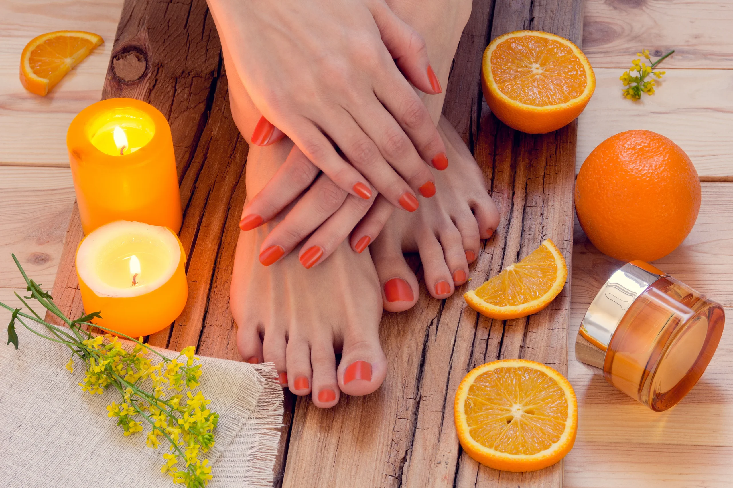 Professional manicure and pedicure session for maintaining clean and healthy nails