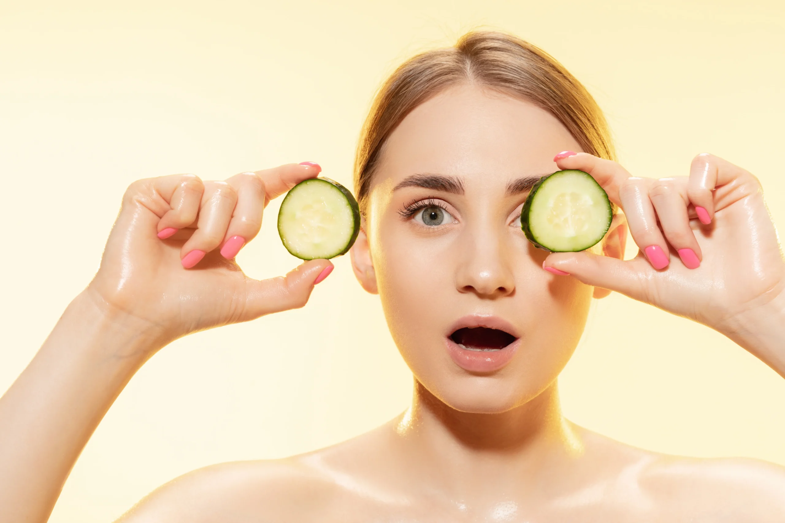 Natural remedies like aloe vera and green tea used for skin balance.