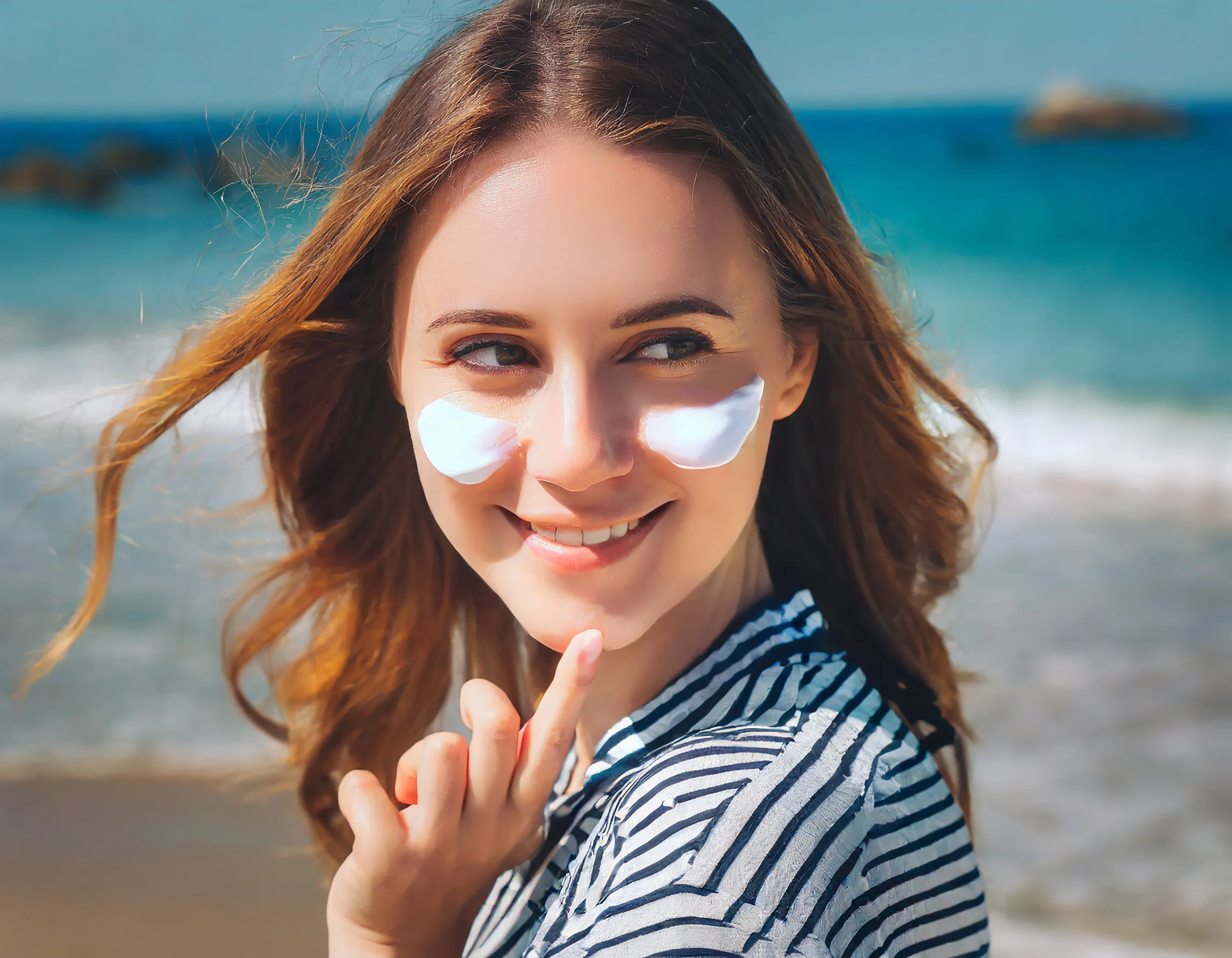 Dermatologist-recommended vitamin C and niacinamide skincare for sun spots.