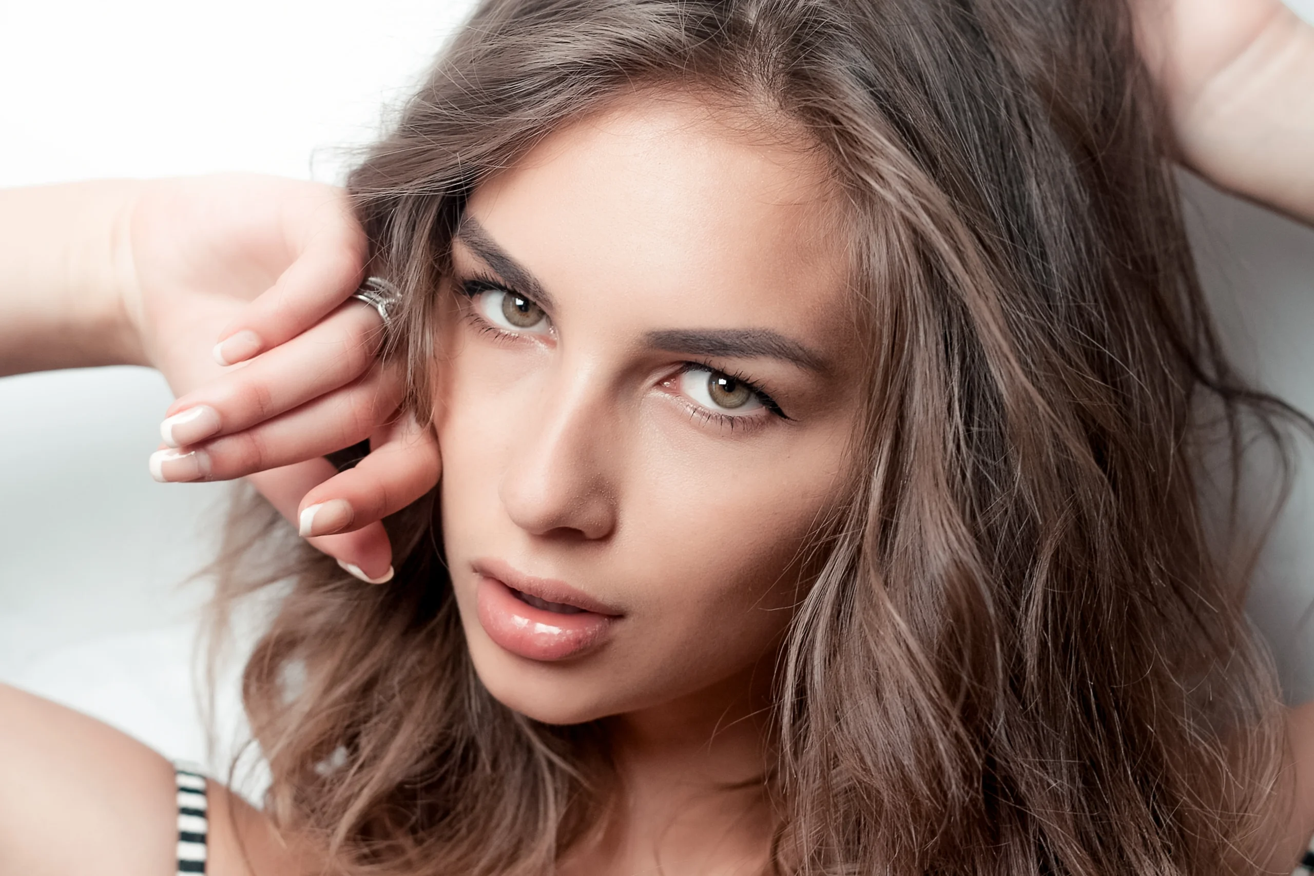 Flawless skin after beginner color correction makeup application