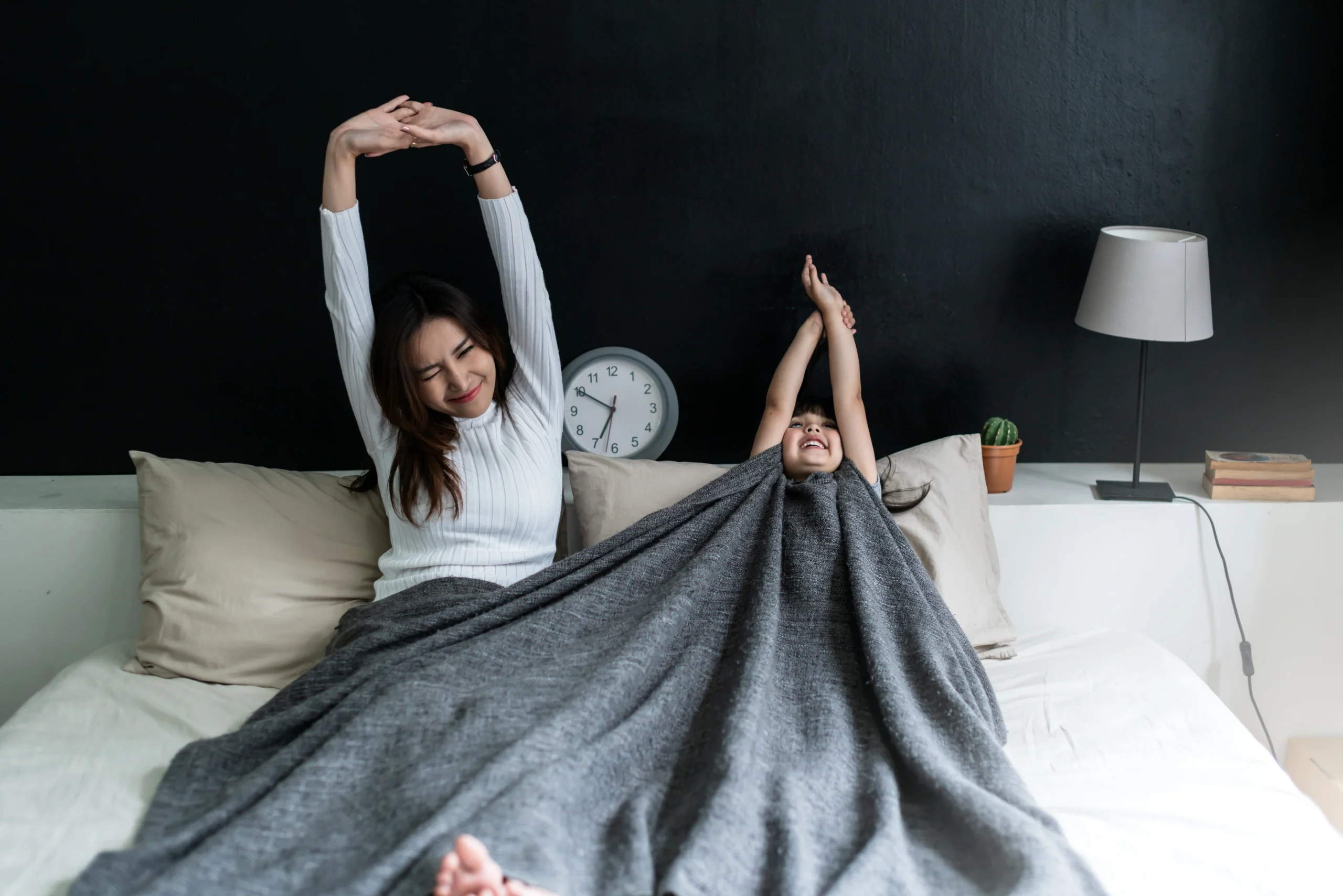 Weighted blanket providing relaxation and stress relief for better wellness.