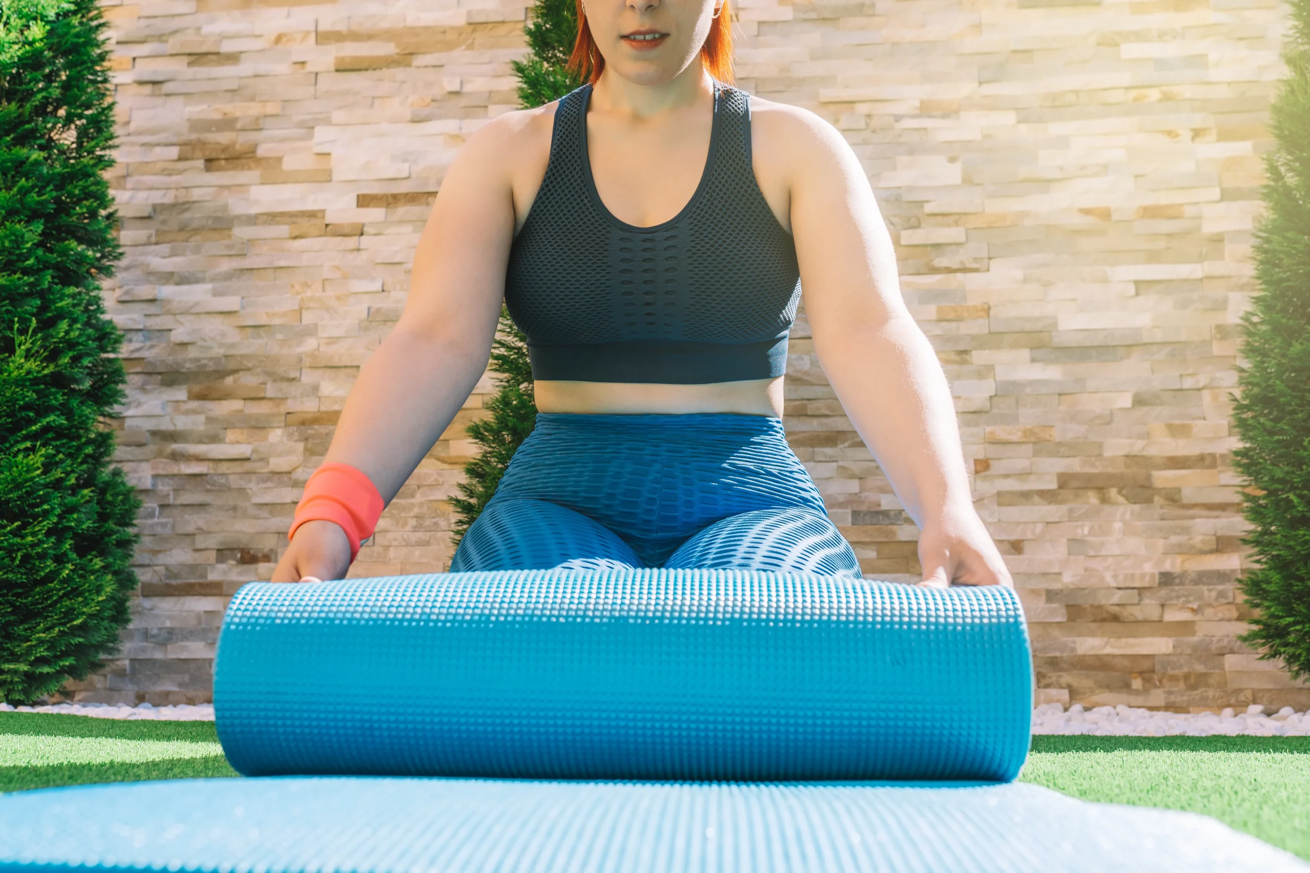 Yoga mat for yoga, meditation, and balanced wellness routine.